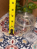 Clear glass tea cup